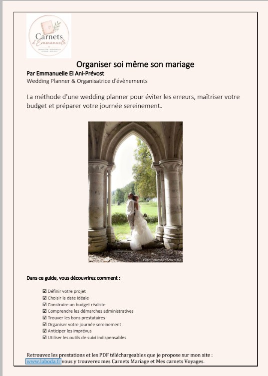 guide organisez votre mariage